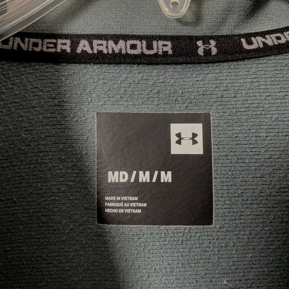 Under‎ Armour Jacket Mens Medium Gray Full Zip Lightweight Knit Pockets - Picture 3 of 12